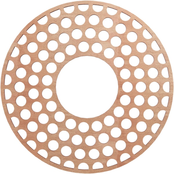 Ekena Millwork Fink Wood Fretwork Pierced Ceiling Medallion, Cherry, 16"OD x 5 3/4"ID x 1/4"T CMWP16X16X0250FFCH - main